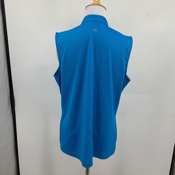 Tail Tech Top Women XL Extra Large Turquoise Sleeveless 1/4 Zip Performance Golf - Picture 6 of 11
